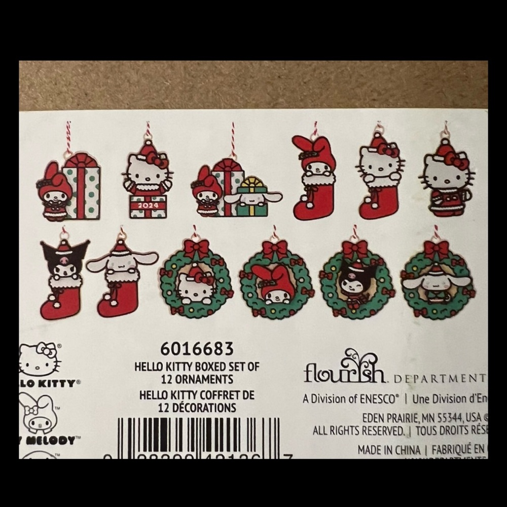 Sanrio Hello Kitty and Friends 12 Count Wooden Giftable Ornaments - Picture 3 of 3